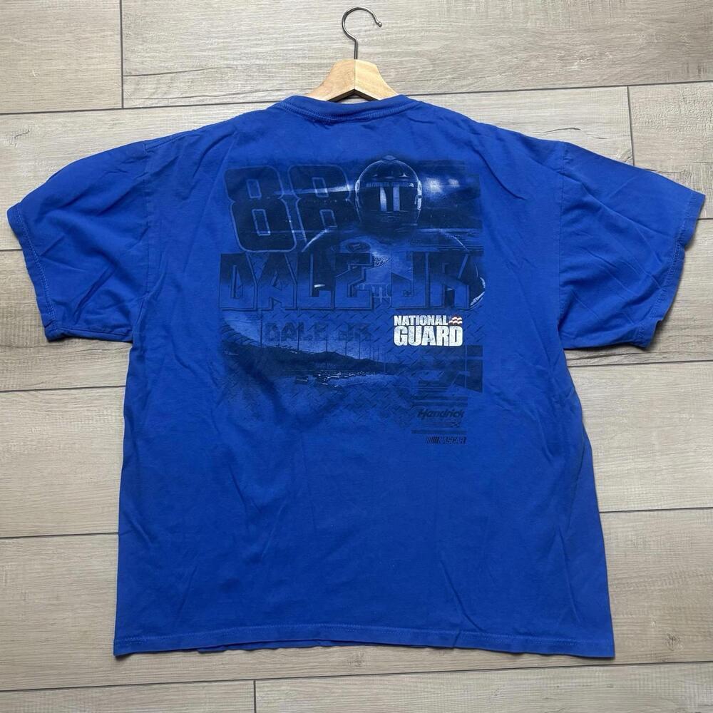 Vintage Dale Earnhardt Jr NASCAR T-Shirt XL Chase Authentics National Guard Blue